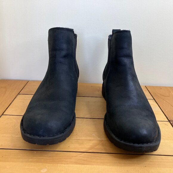 Born Cove Chelsea Boots Black Nubuck Leather Lug Sole Women's US 9.5 - Picture 2 of 9